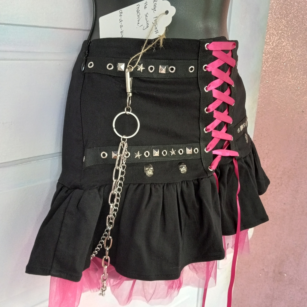 Skelanimal unicorn Custom Rage festival skirt! OOAK fairy grunge! Only 1 on 🌎 - Picture 14 of 15